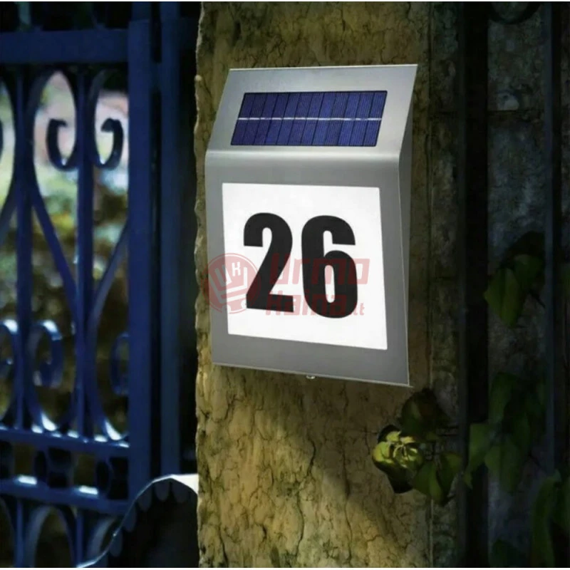 LED namo numerio lentelė su saulės baterija I357