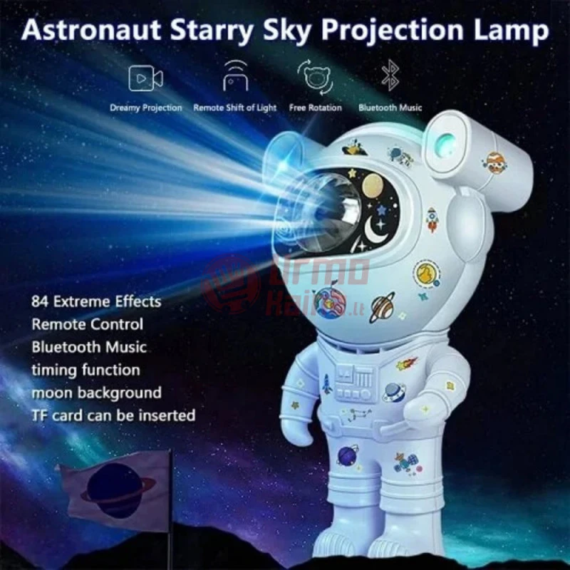 LED žvaigždyno projektorius astronautas Galaxy SKY