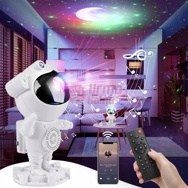 LED žvaigždyno projektorius astronautas Galaxy PRO BT