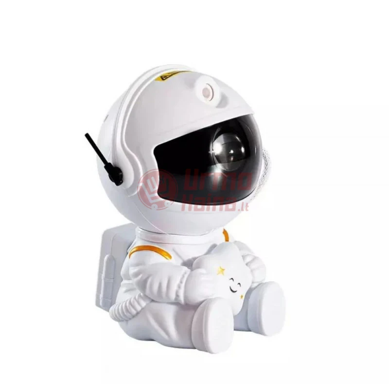 LED žvaigždyno projektorius - sėdintis astronautas. baltas