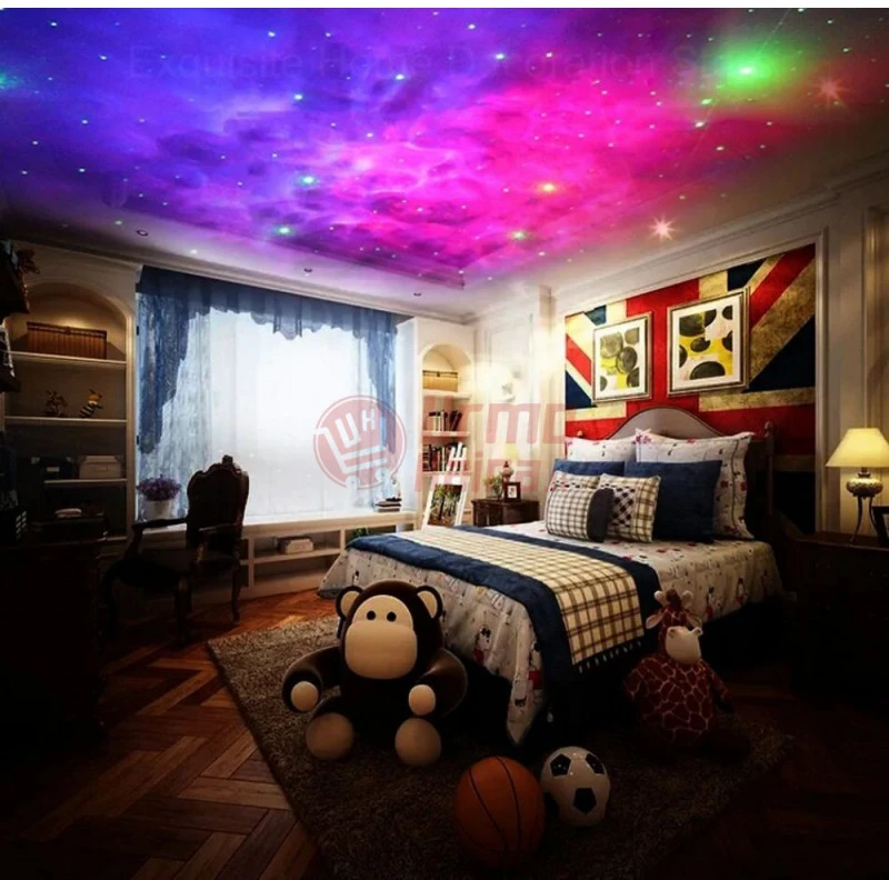 LED žvaigždyno projektorius - sėdintis astronautas. baltas