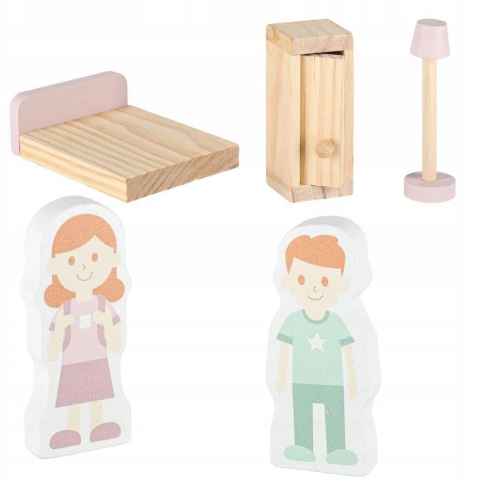 Lėlių namelis DollHouse DH7 BERIMAX medinis 70 cm