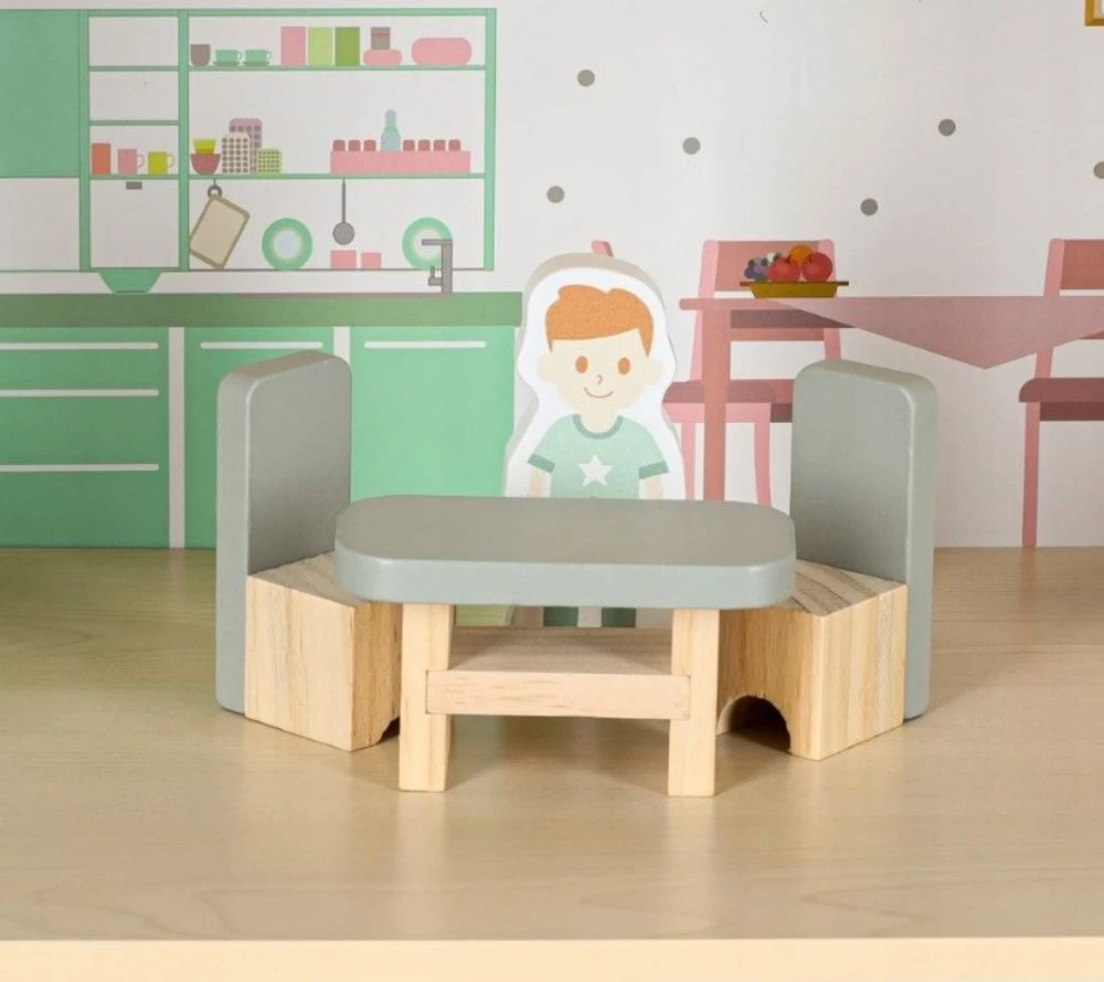 Lėlių namelis DollHouse DH7 BERIMAX medinis 70 cm