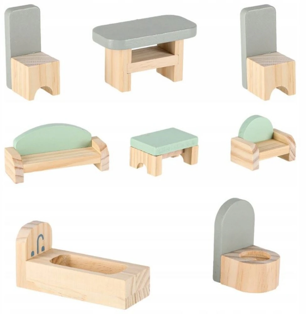Lėlių namelis DollHouse DH7 BERIMAX medinis 70 cm