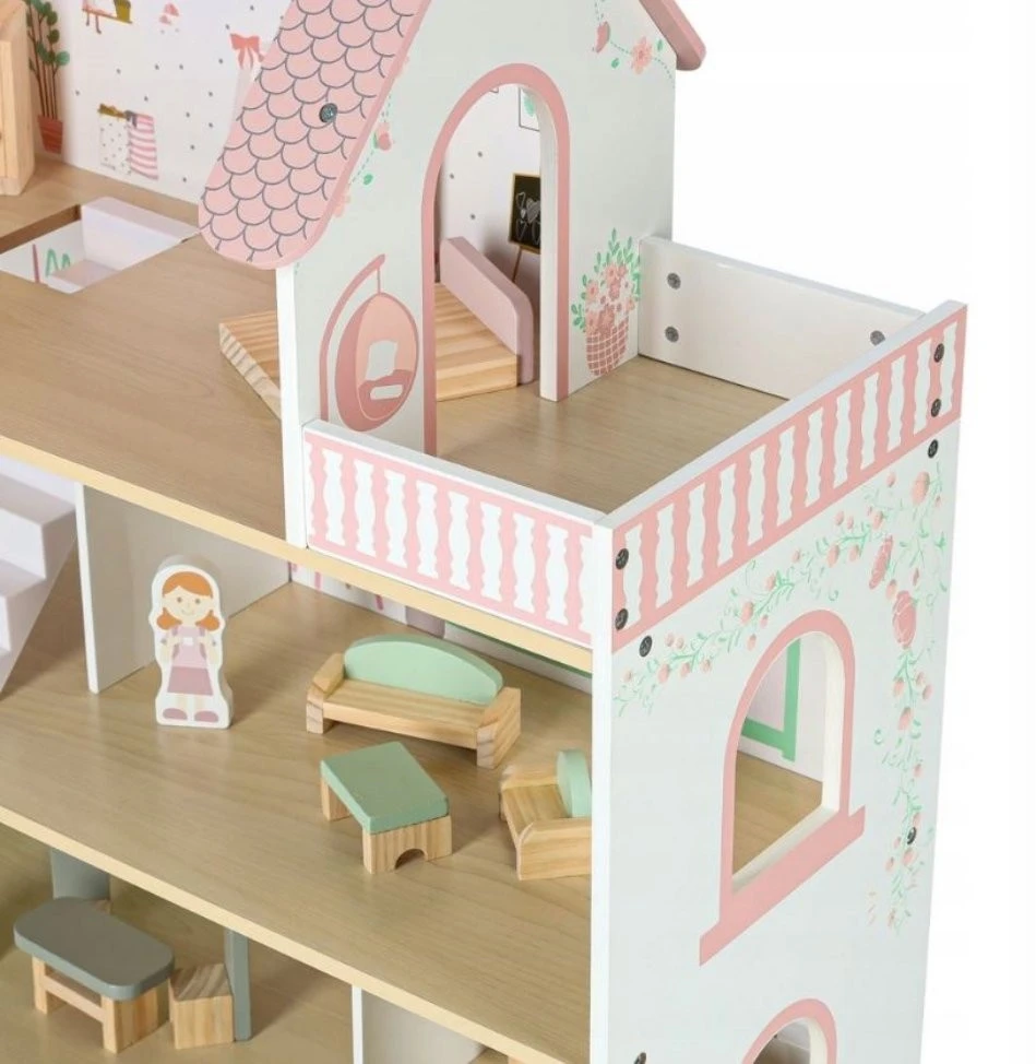 Lėlių namelis DollHouse DH7 BERIMAX medinis 70 cm