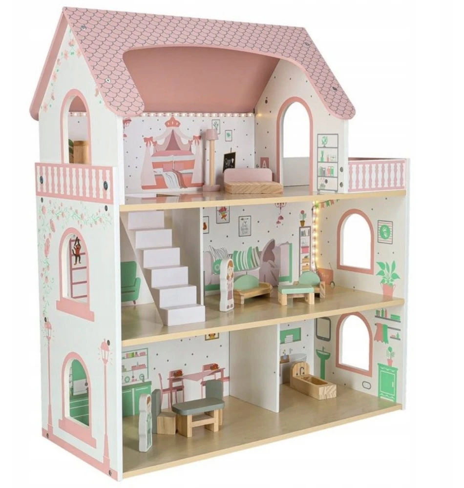 Lėlių namelis DollHouse DH7 BERIMAX medinis 70 cm