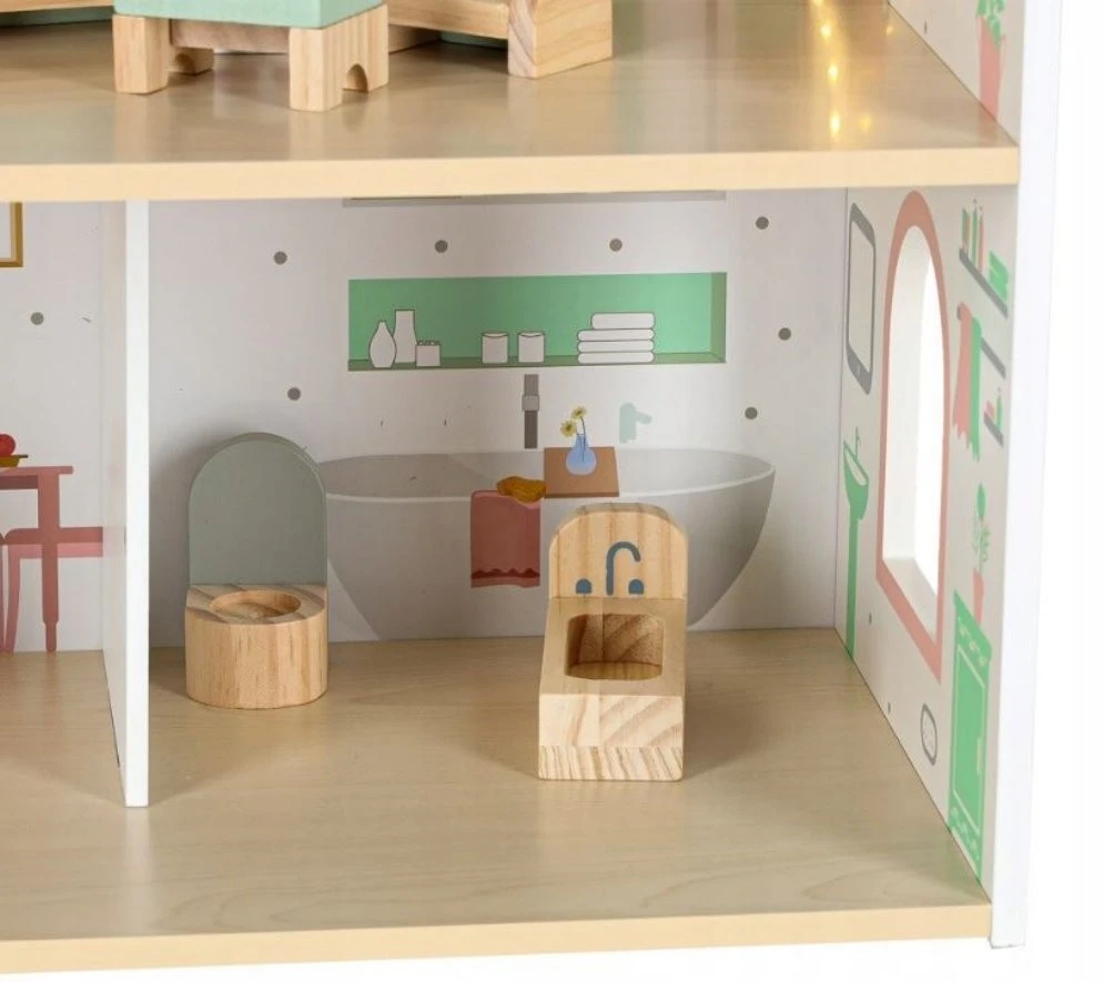 Lėlių namelis DollHouse DH7 BERIMAX medinis 70 cm