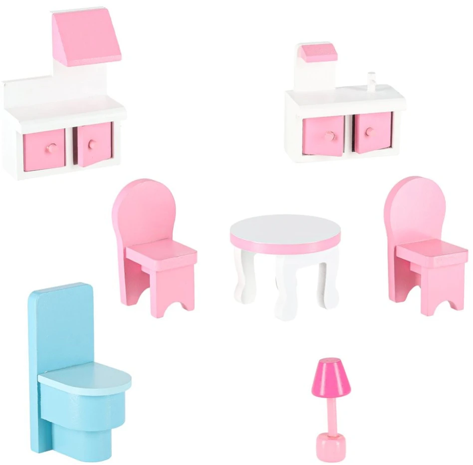 Lėlių namelis DollHouse LED DH7L BERIMAX medinis 70 cm LED