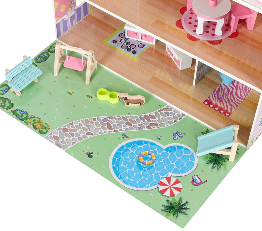 Lėlių namelis DollHouse LED DH7L BERIMAX medinis 70 cm LED