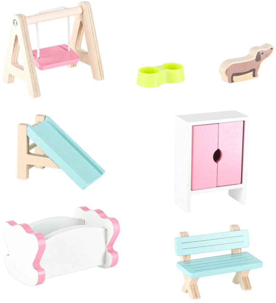 Lėlių namelis DollHouse LED DH7L BERIMAX medinis 70 cm LED