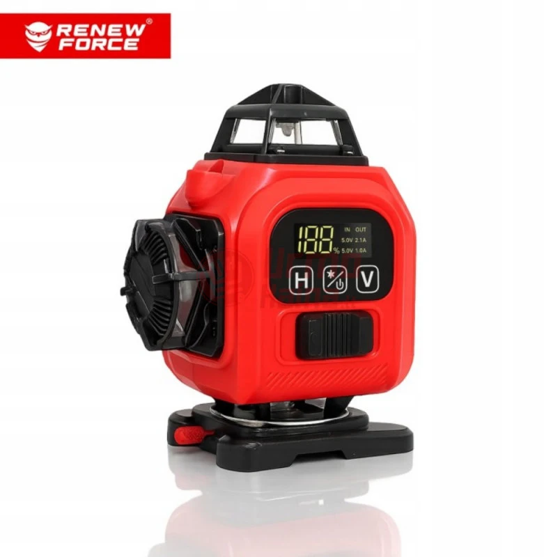 Linijinis lazerinis nivelyras 4D 16 eilučių 360° RED01