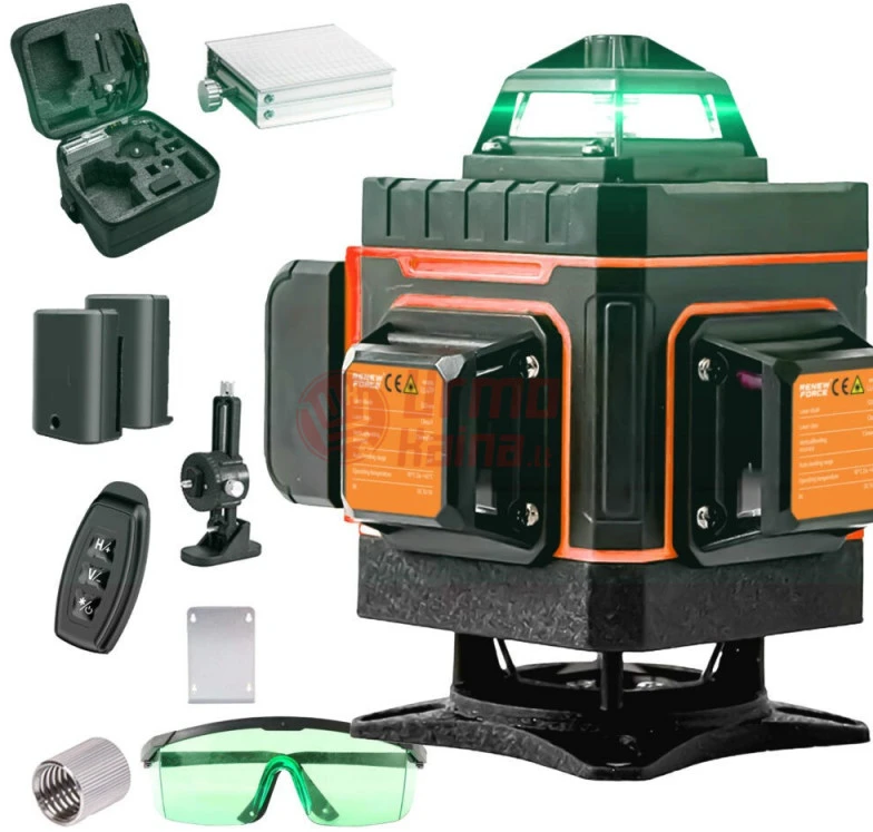 Linijinis lazerinis nivelyras 4D 16 eilučių 360° RN02