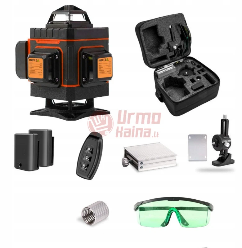 Linijinis lazerinis nivelyras 4D 16 eilučių 360° RN02
