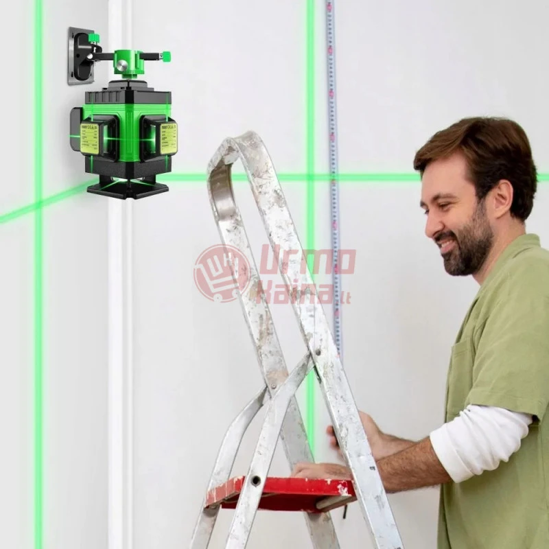 Linijinis lazerinis nivelyras 4D 16 eilučių 360° RF02