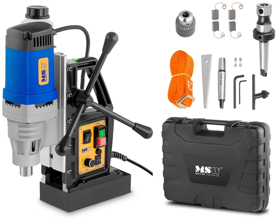 Magnetinė gręžimo mašina 1380W pilka/mėlyna/juoda