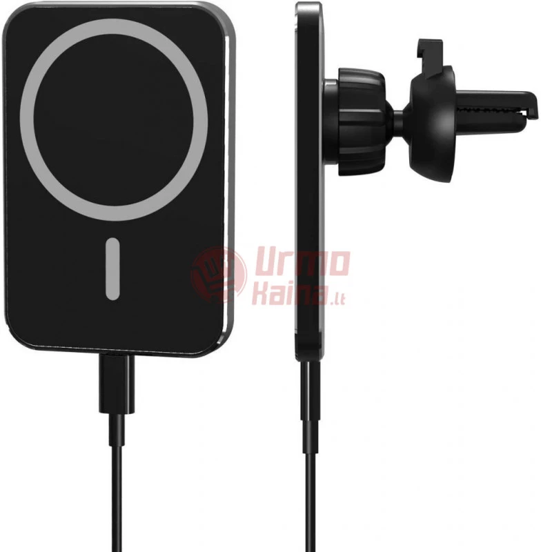Magnetinis automobilinis telefono kroviklis su bevieliu krovimu 15W M1