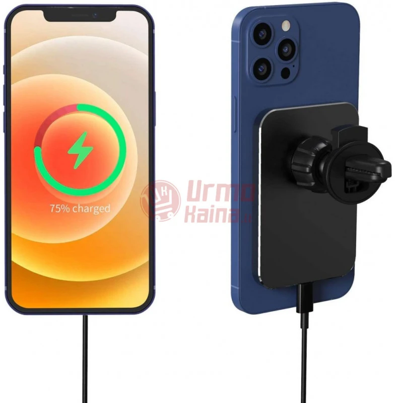 Magnetinis automobilinis telefono kroviklis su bevieliu krovimu 15W M1