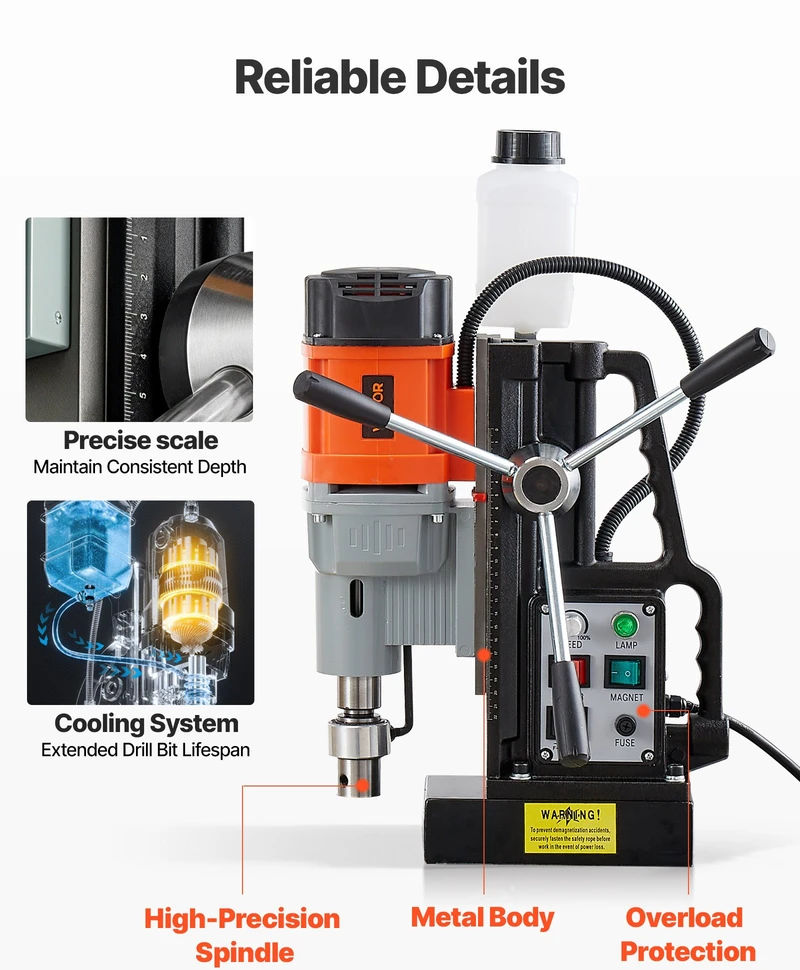 Magnetinis gręžimo staklė (karotažinis grąžtas) 1550 W gręžimo skersmuo 60 mm