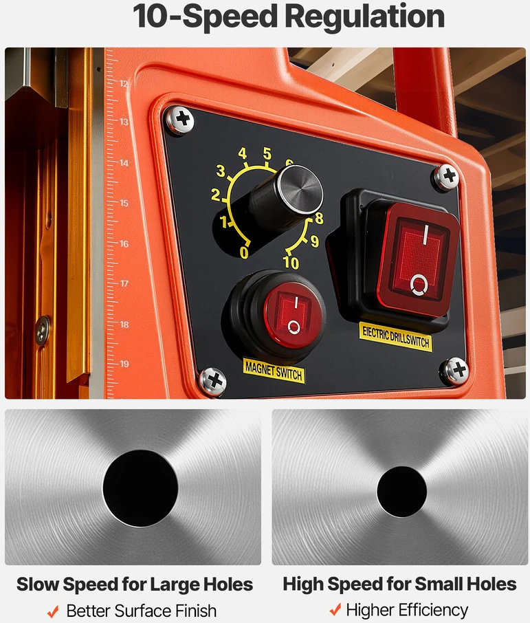 Magnetinis gręžimo staklė (karotažinis grąžtas) 1350 W gręžimo skersmuo 50 mm