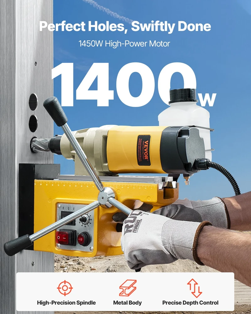 Magnetinis gręžimo staklė (karotažinis grąžtas) 1400 W gręžimo skersmuo 50 mm