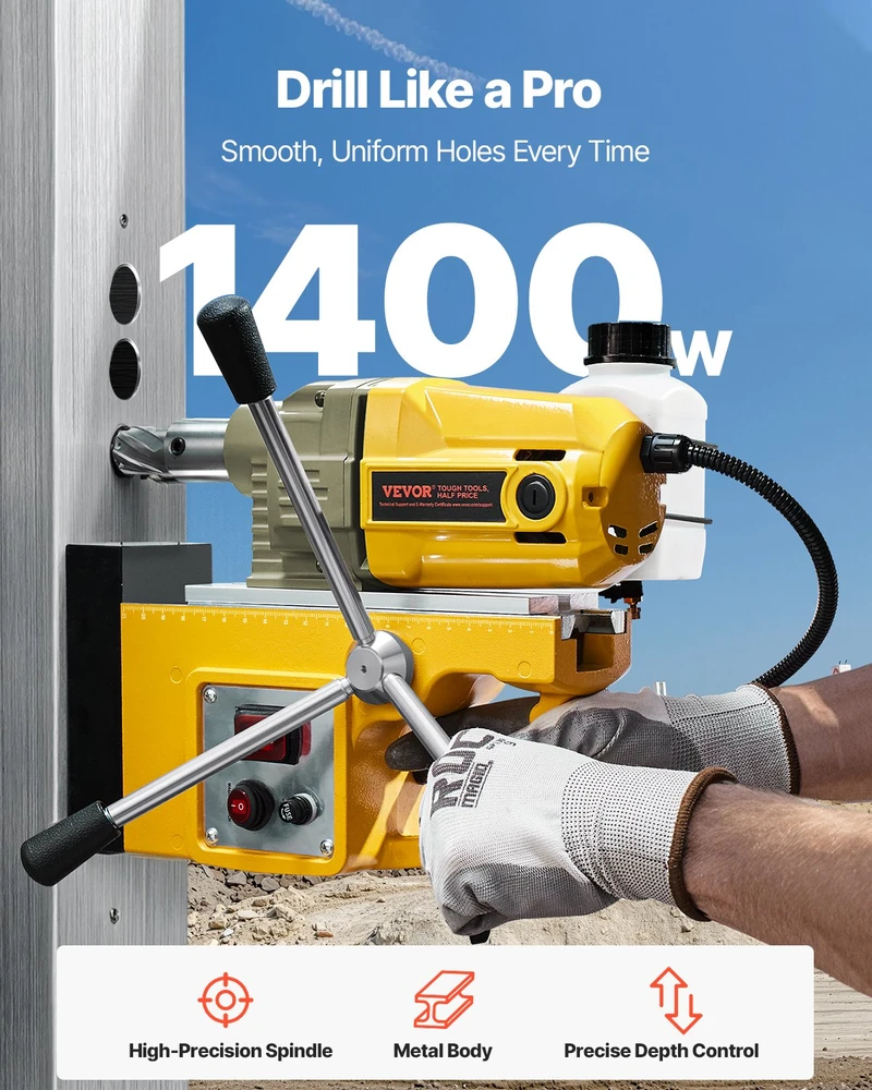 Magnetinis gręžimo staklė (karotažinis grąžtas) 1400 W gręžimo skersmuo 40 mm