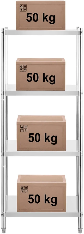 Metalinė maitinimo sandėlio lentyna iki 200 kg 70 x 60 x 180 cm