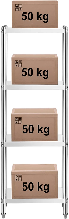 Metalo detektorius Metalinė sandėliavimo lentyna 200 kg 60 x 40 x 180 cm