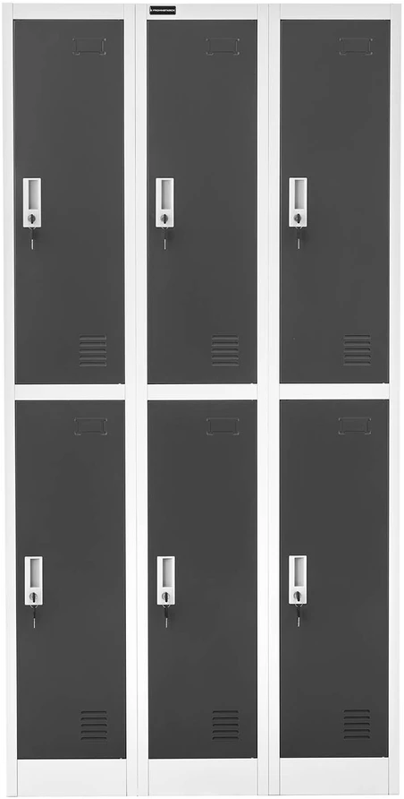 Metalinė spintelė su 6 užrakinamais skyreliais