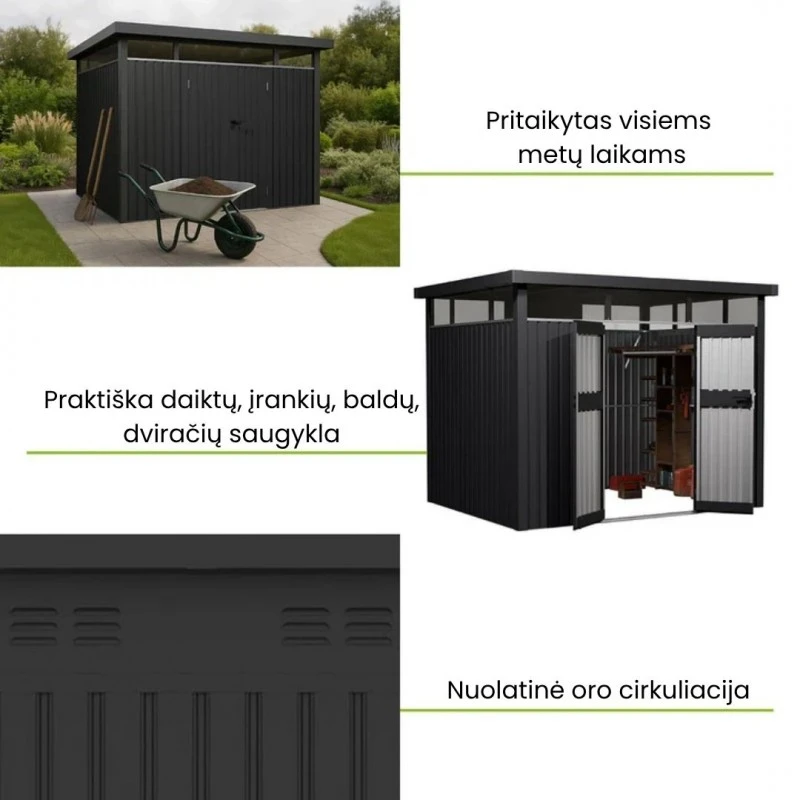 Metalo detektorius METALINIS SURENKAMAS SANDĖLIUKAS "LUZERN-XL" 7.8m²