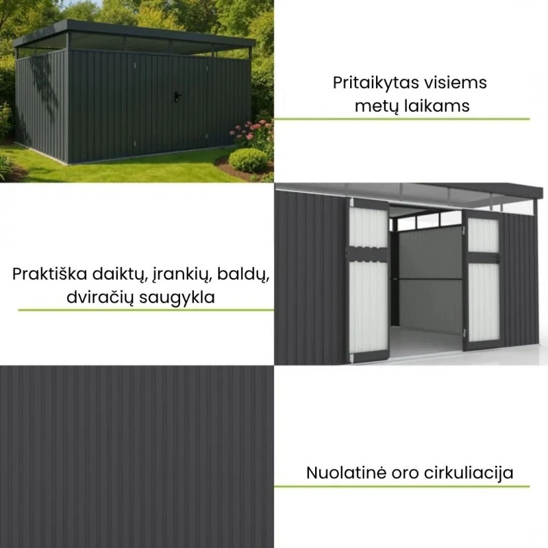 Metalo detektorius METALINIS SURENKAMAS SANDĖLIUKAS "LUZERN-XXL" 12m²