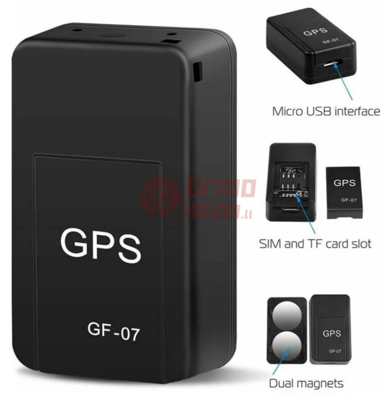 Mini GPS seklys automobiliui su SIM