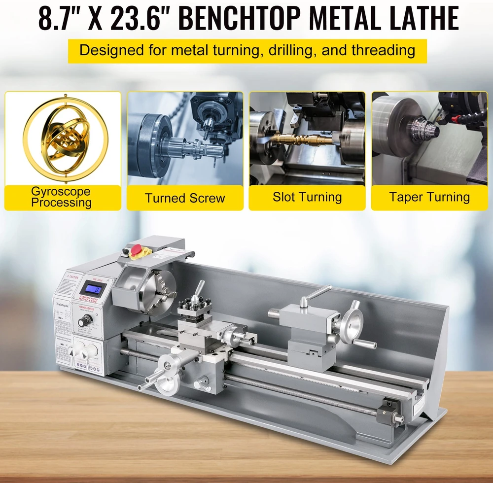 Mini tekinimo staklės metalui 750W 220V 50Hz vienfazis