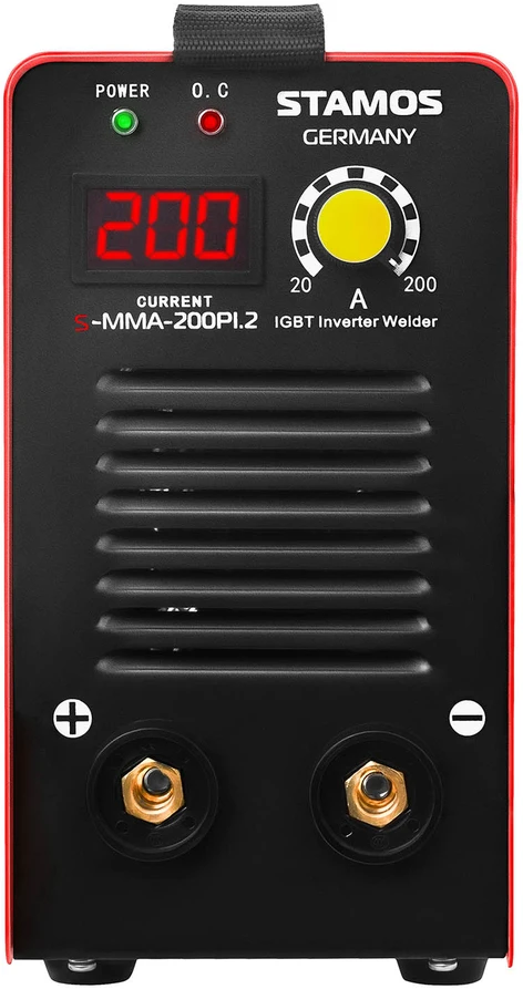 MMA suvirinimo aparatas IGBT Hot Start 200A 230V raudona/juoda
