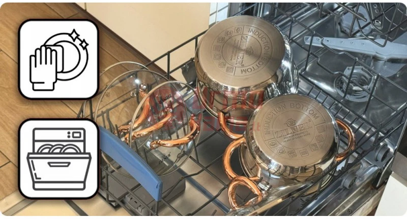 Nerūdijančio plieno 12 dalių puodų rinkinys ZL-8130