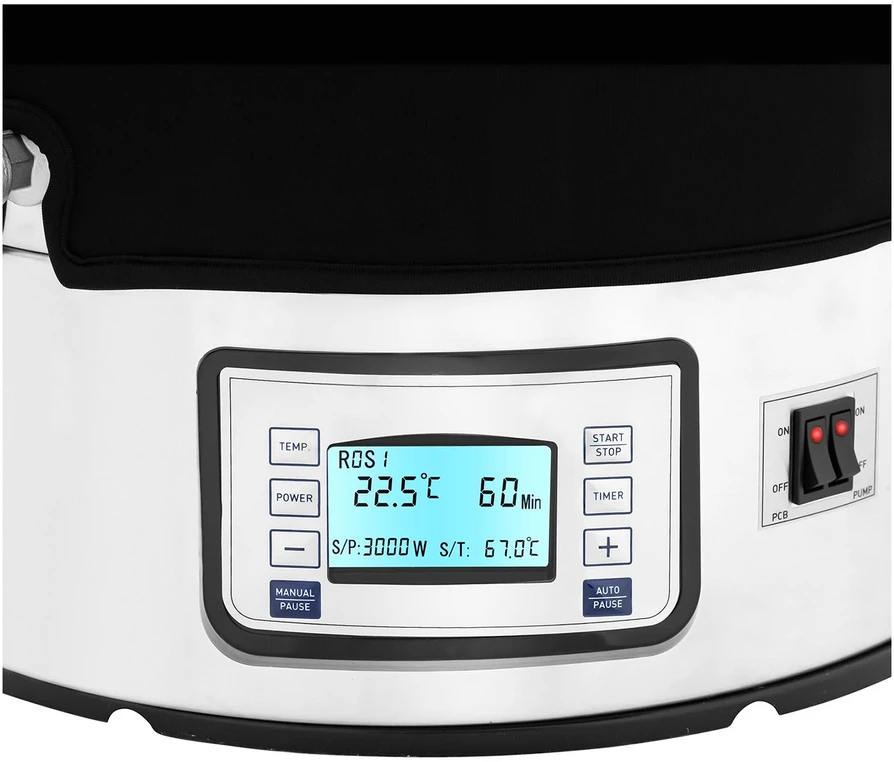 Nerūdijančio plieno alaus virimo katilas su LCD ekranu 60 L