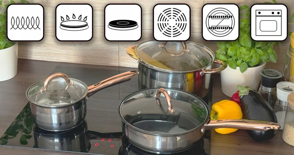 Nerūdijančio plieno puodų rinkinys SteelCook ST12 BERIMAX 12 dalių