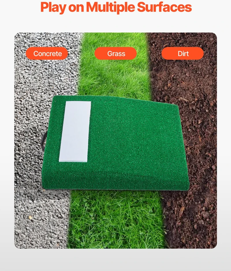 Nešiojama beisbolo metimo pakyla (mound) 78.74 cm. dirbtinė žolė. su rankena
