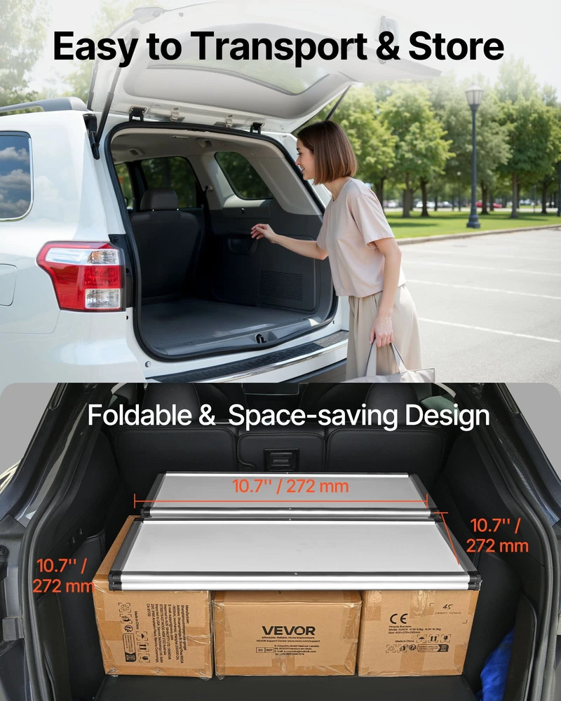 Nešiojamas parodų prekystalis 785 x 380 x 1815 mm. sulankstomas. prekybai ir reklamai