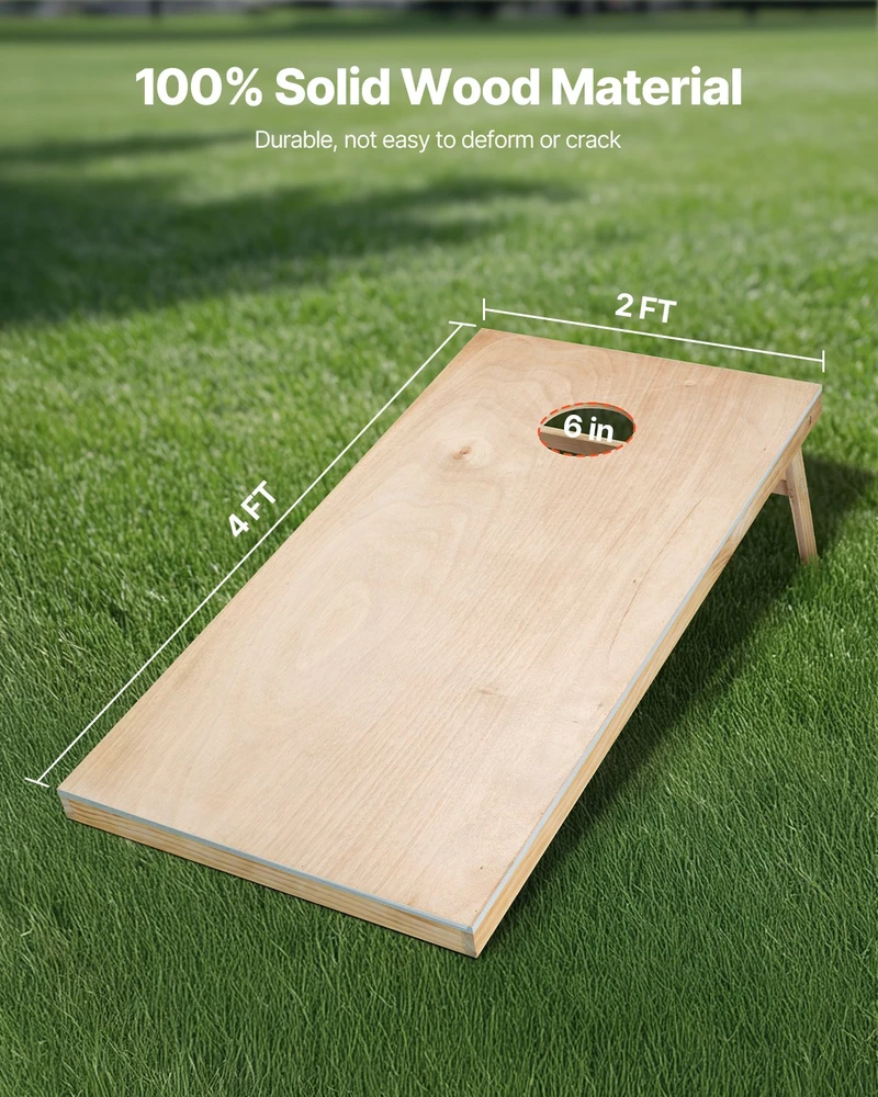 Nešiojamas stalo cornhole žaidimo rinkinys. sulankstomas. 1255 x 600 x 302 mm