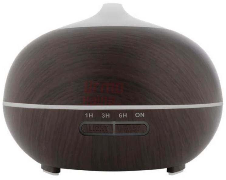 Oro drėkintuvas difuzorius + 3 eteriniai aliejai IT2 400 ml USB rudas