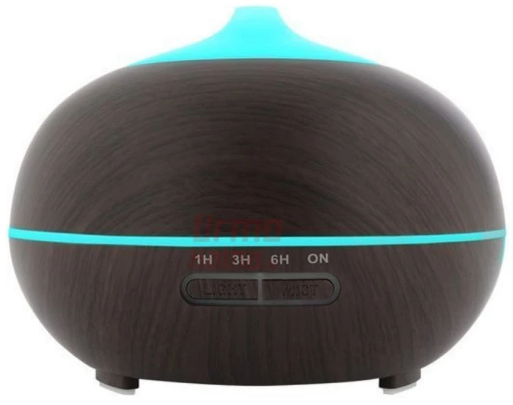 Oro drėkintuvas difuzorius + 3 eteriniai aliejai IT2 400 ml USB rudas