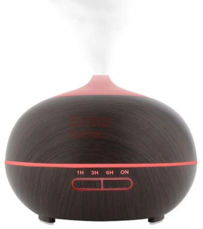Oro drėkintuvas difuzorius + 3 eteriniai aliejai IT2 400 ml USB rudas