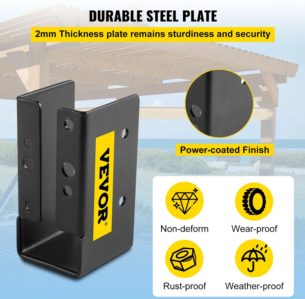 Paslėpto tvirtinimo sijų laikikliai. 51 x 102 mm. 24 vnt.. plienas Q235. dažyti