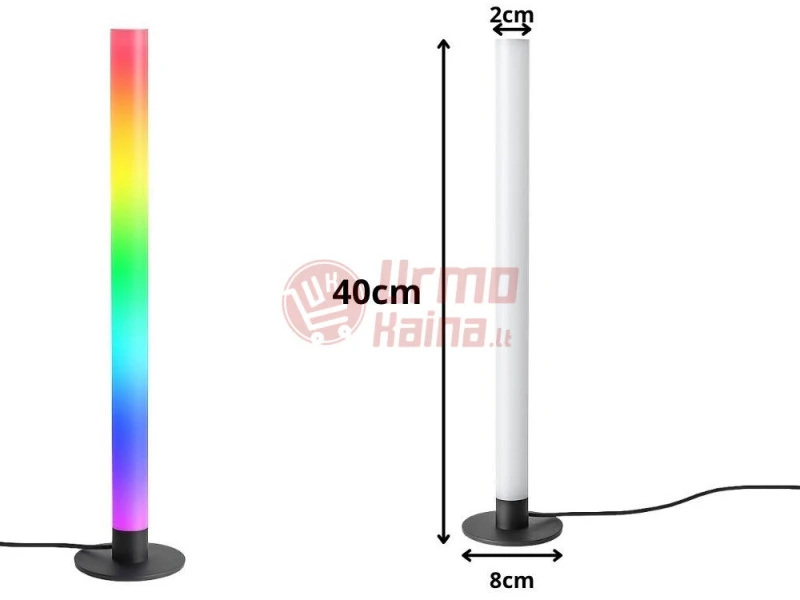 Pastatomas LED šviestuvas - toršeras RGB 40 cm VG04