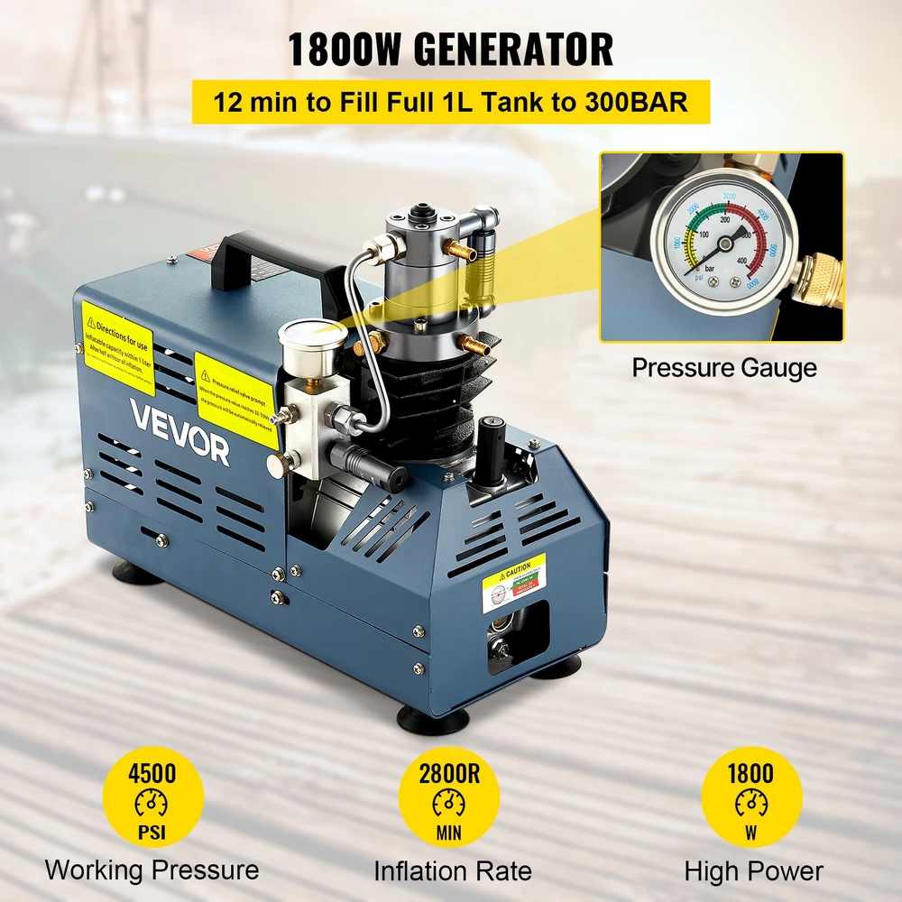 PCP oro kompresorius 1800W slėgis 30 MPA