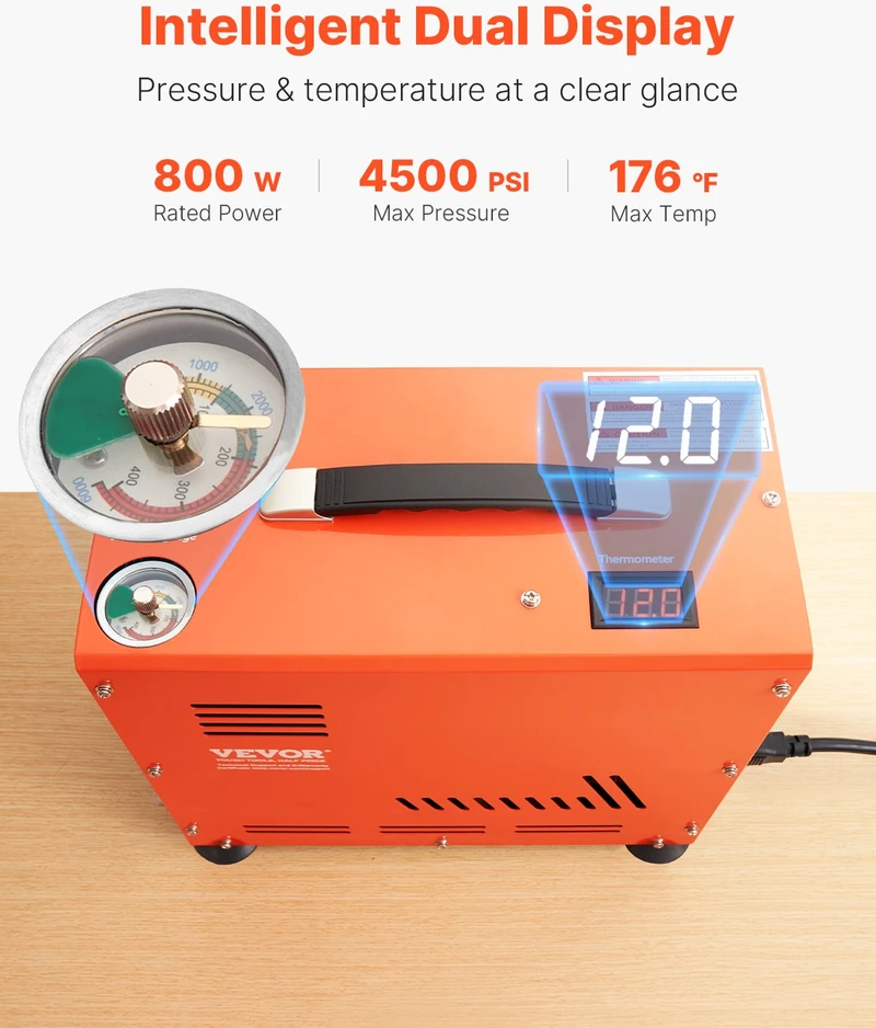 PCP oro kompresorius 800W slėgis 30 MPa