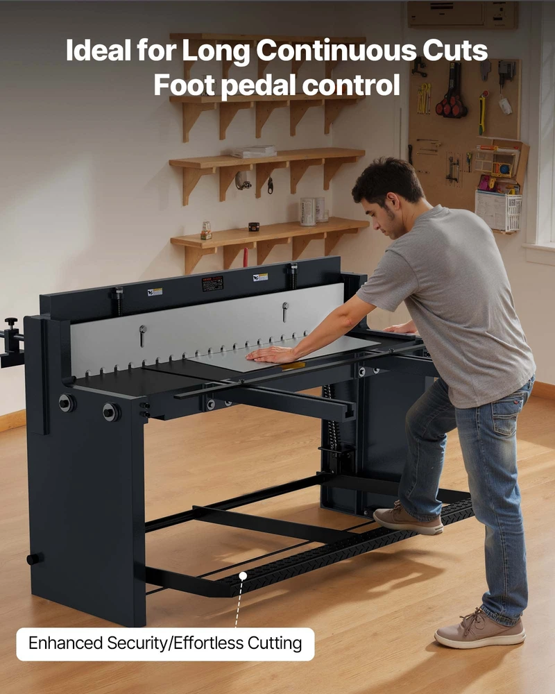 Pedalu valdoma grindinė skardos žirklinė staklė plotis 1320 mm plieno rėmas