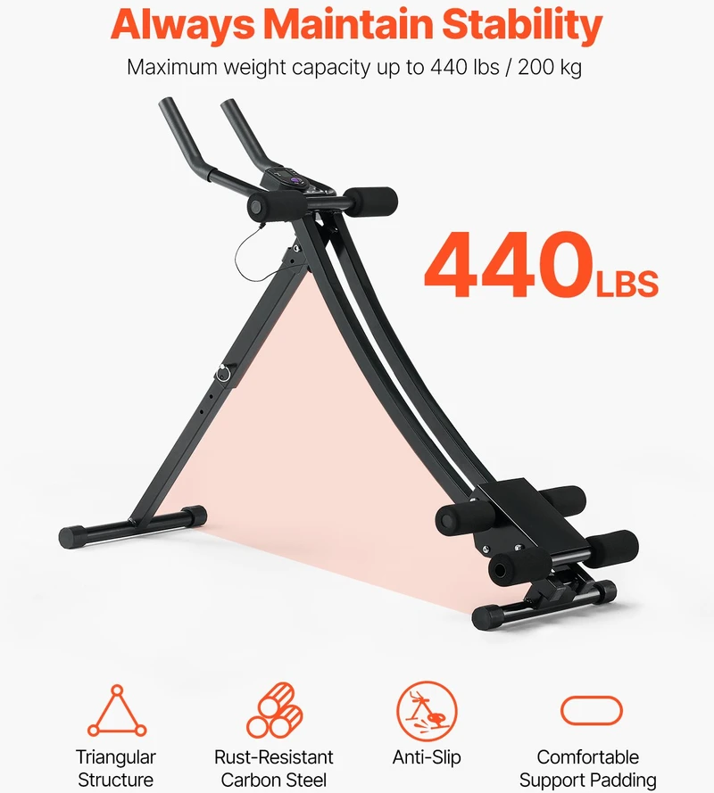 Pilvo raumenų treniruoklis. apkrova 200 kg. sulankstomas. namams ir sporto salei