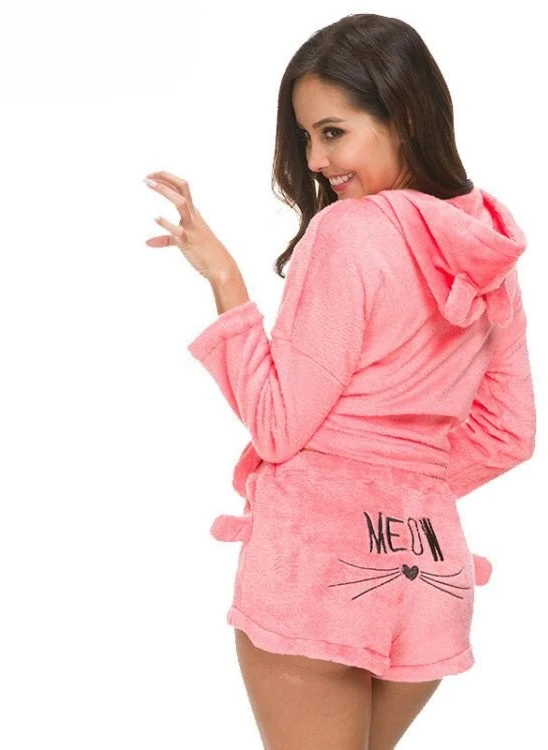 Pink Šilta pižama su gobtuvu DreamHood Rožinė BERIMAX moteriška M dydis