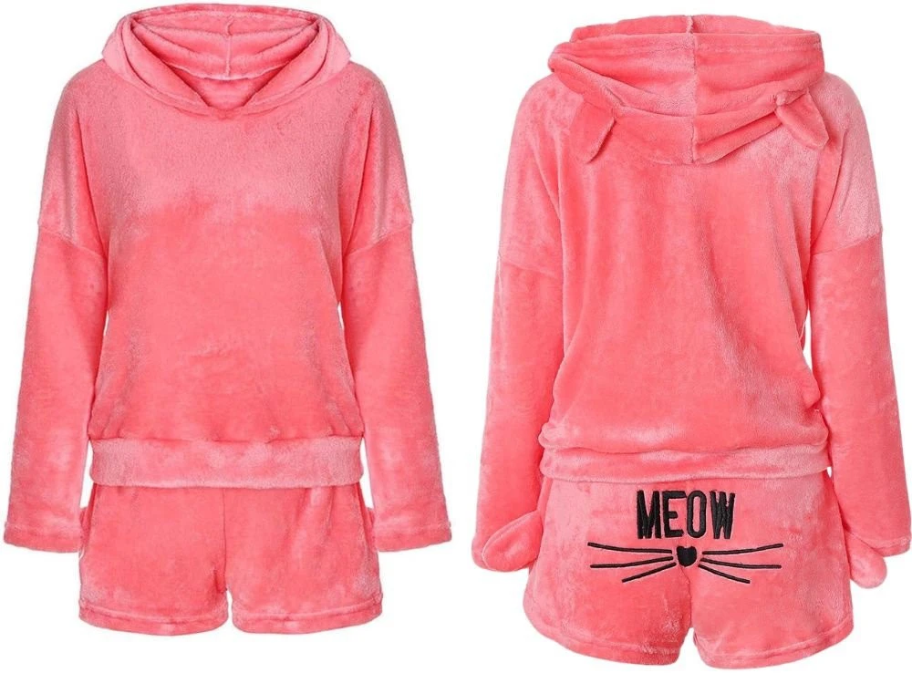 Pink Šilta pižama su gobtuvu DreamHood Rožinė BERIMAX moteriška M dydis